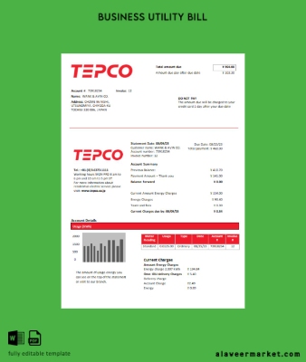 Tokyo Electric Power Şirket (TEPCO) Elektrik Fatura İşletme Fatura