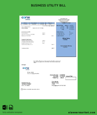 USA Corix Utilities İşletme Fatura Fatura