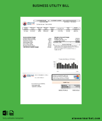 USA Hillsborough County İşletme Fatura Fatura
