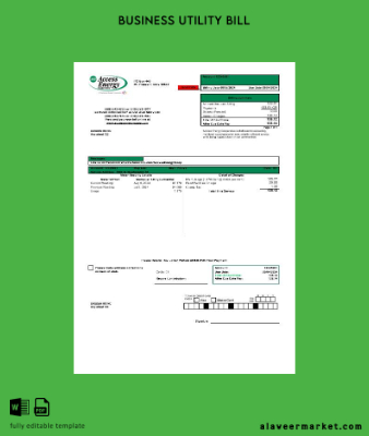 USA Iowa Access Energy Cooperative İşletme Fatura Fatura