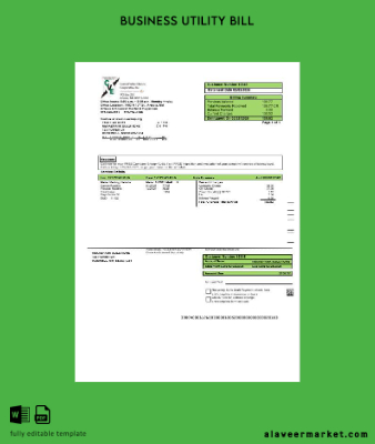 USA Yeni Meksika Elektrik proof of address İşletme Fatura Fatura