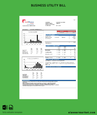 USA NorthWestern Energy İşletme Fatura Fatura version 1