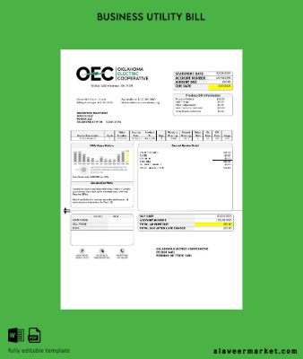 USA OEC Elektrik İşletme Fatura Fatura