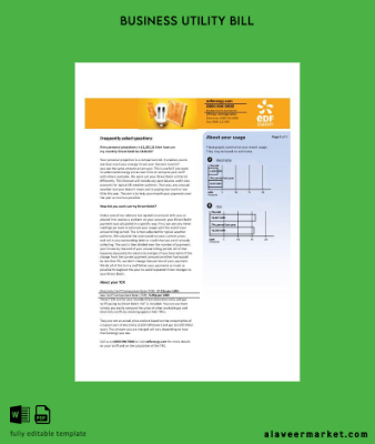United Kingdom EDF İşletme Fatura Fatura 3 pages 3