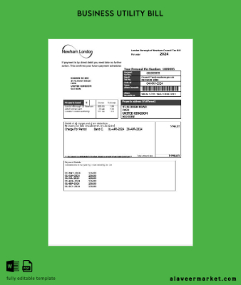 United Kingdom London of Borough of Yeni council tax İşletme Fatura Fatura