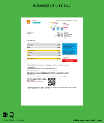 United Kingdom Shell Energy İşletme Fatura Fatura