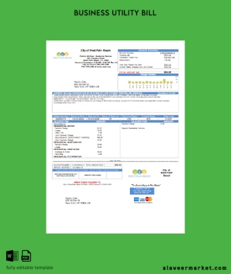 West Palm Beach Pub Utilities Fatura İşletme Fatura