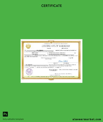 Afganistan marriage Sertifika Word and PDF