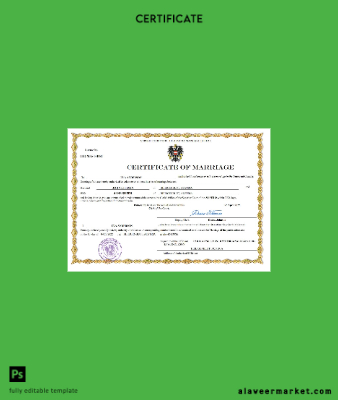 Avusturya marriage Sertifika Word and PDF Şablon