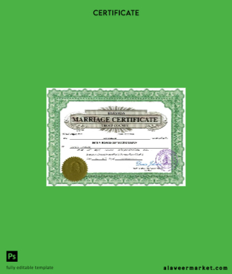 Bahamas marriage Sertifika Word and PDF Şablon