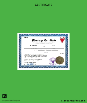 Bahreyn marriage Sertifika Word and PDF Şablon