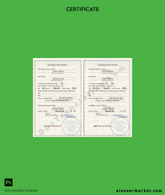 Belarus Vital records office divorce Sertifika