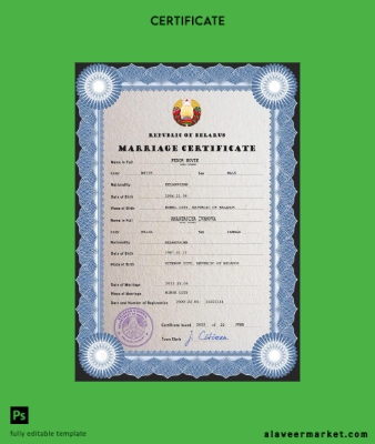 Belarus marriage Sertifika