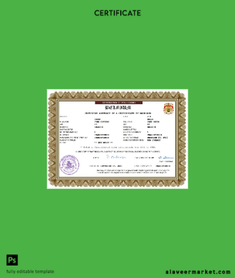 Belçika marriage Sertifika Word and PDF Şablon