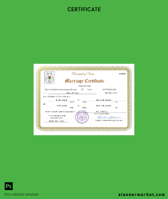 Burkina Faso marriage Sertifika Word and PDF Şablon