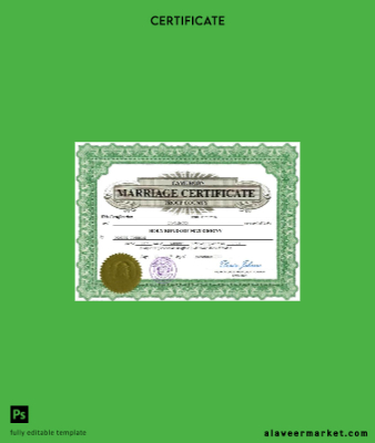 Cameroon marriage Sertifika Word and PDF Şablon