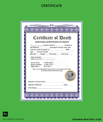 Certified Sertifika of death
