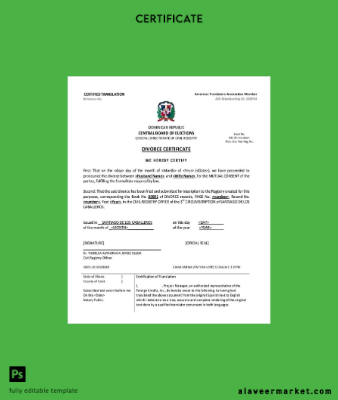 Dominican Republic General directorate of civil registry divorce cerificate