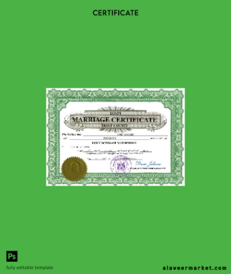 Mısır marriage Sertifika Word and PDF Şablon