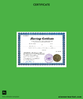 El Salvador marriage Sertifika Word and PDF Şablon