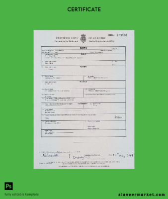 England Births and Deaths Registration birth Sertifika