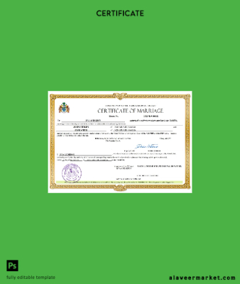 Gambia marriage Sertifika Word and PDF Şablon