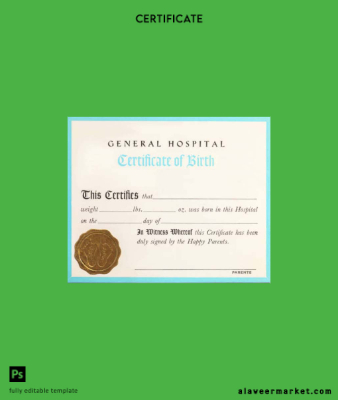 General hospital birth Sertifika