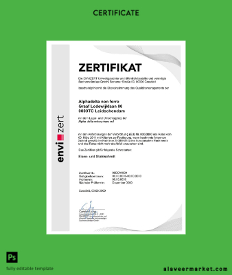 Almanya Envizert GmbH zertifikat Sertifika PSD