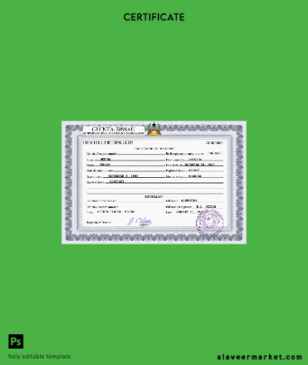 Guinea-Bissau vital record death Sertifika PSD Şablon