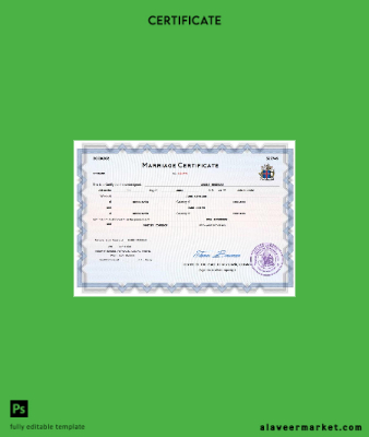 İzlanda marriage Sertifika Word and PDF Şablon