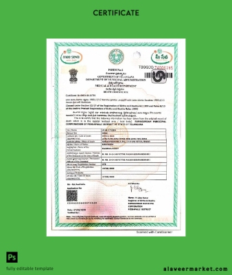 Hindistan Department of municipal administration of Telangana death Sertifika