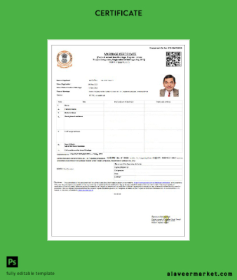 Hindistan Punjab marriage registrar marriage Sertifika