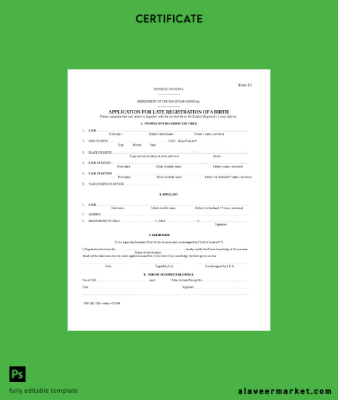 Kenya Department of the registrar-general birth Sertifika