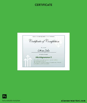 Language grammar Sertifika of Completion