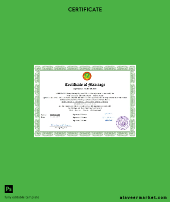 Mauritania marriage Sertifika Word and PDF Şablon