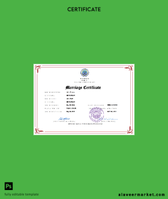 Micronesia marriage Sertifika Word and PDF Şablon