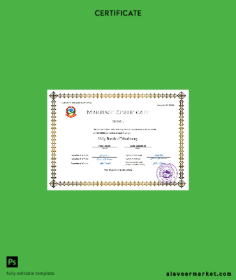 Nepal marriage Sertifika Word and PDF Şablon