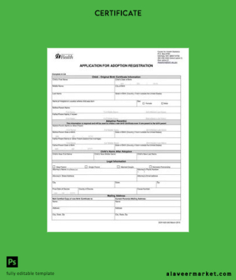 Yeni York Registry of public Sağlık adoption Sertifika