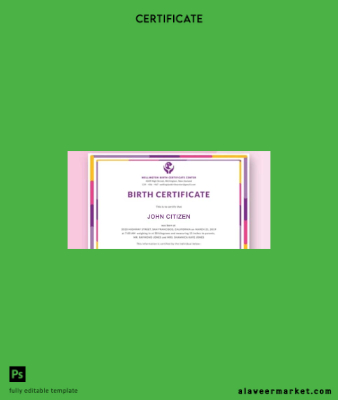 Yeni Zealand Wellington birth Sertifika center birth cerificate