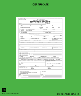 Filipinler office of Registrar General death Sertifika