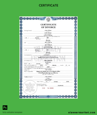 Rusya Civil Registration agency of Moscow divorce Sertifika