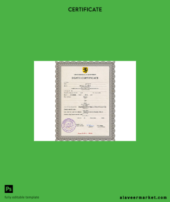 Rusya Department of civil registry office of Moscow death Sertifika