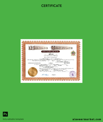 Saint Kitts and Nevis marriage Sertifika Word and PDF Şablon