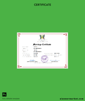 Sao Tome and Principe marriage Sertifika Word and PDF Şablon