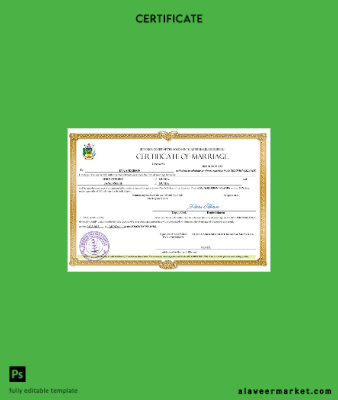 Solomon Islands marriage Sertifika Word and PDF Şablon