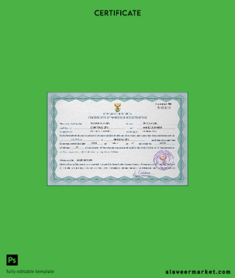 South Africa marriage Sertifika PSD Şablon completely Düzenlenebilir