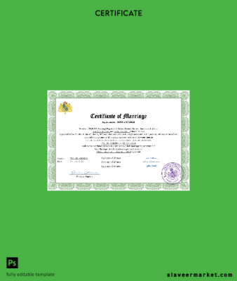 İsveç marriage Sertifika Word and PDF Şablon