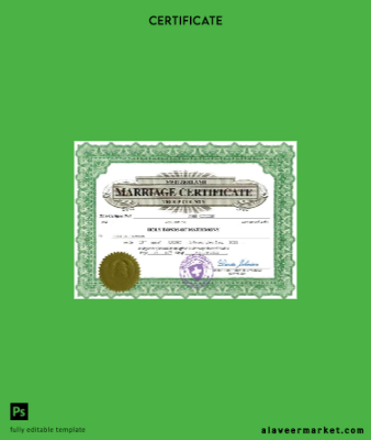 İsviçre marriage Sertifika Word and PDF Şablon