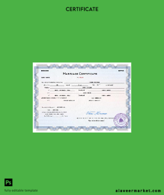 Timor-Leste marriage Sertifika Word and PDF Şablon