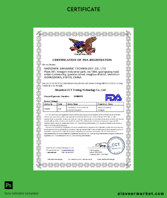 US FDA Tıbbi Sertifika scr